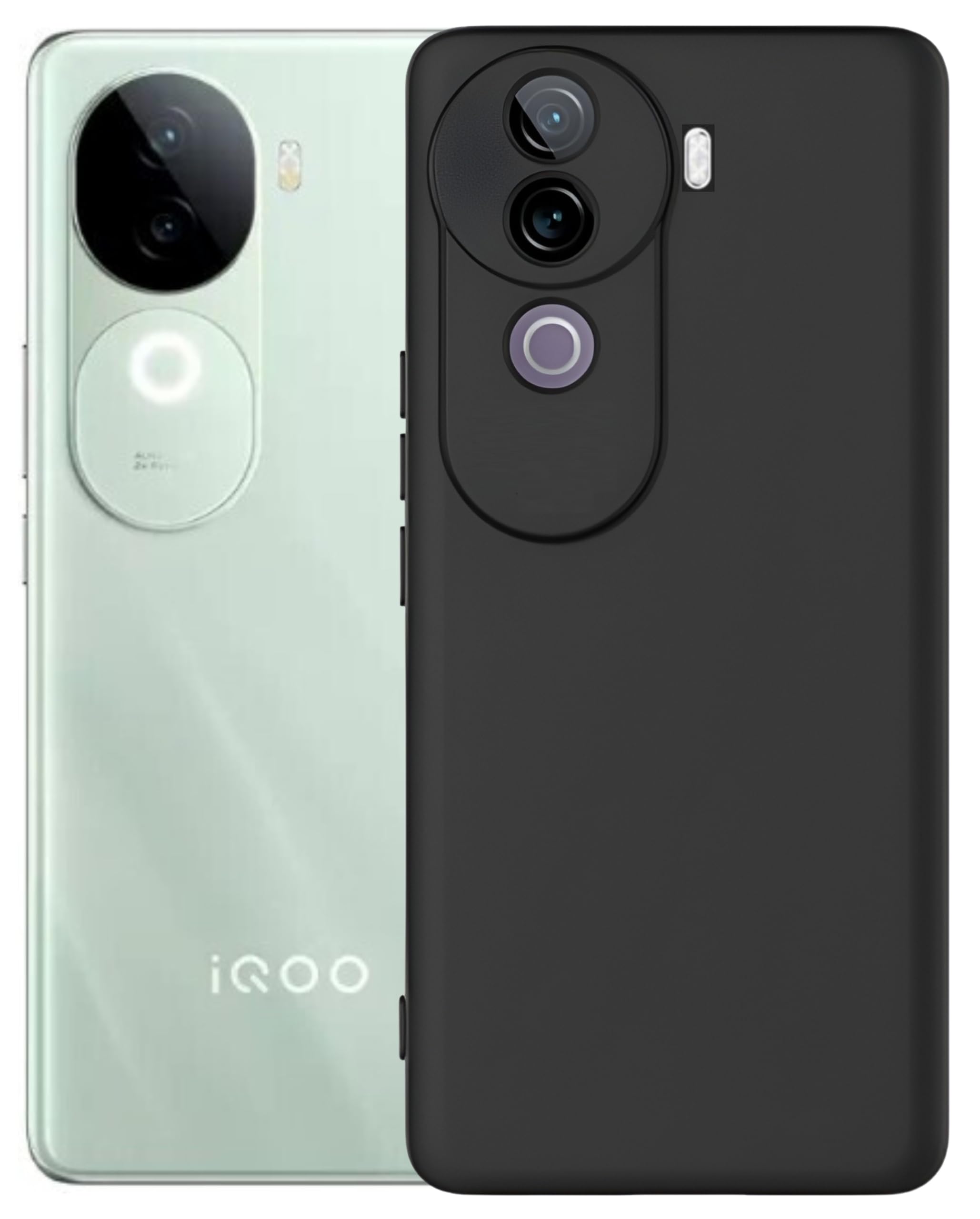 SPAZY CASE iQOO Z9s 5G / Vivo V40e 5G Back Cover | Soft Silicone Slim Back Case Cover for iQOO Z9s 5G / Vivo V40e 5G  Black