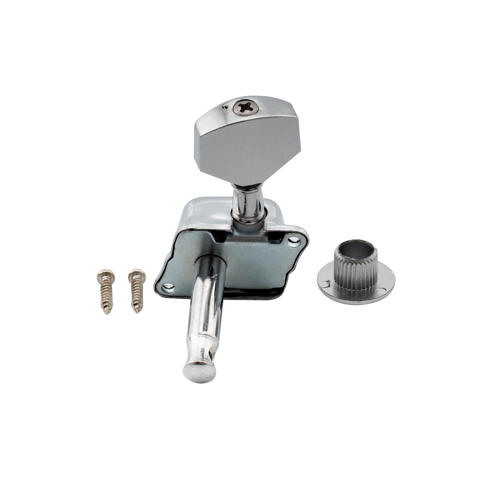 Musiclily 6 Inline Semi Sealed Electric Guitar Machine Heads 6R Tuning Pegs Keys Tuners Set For Fender Squier Strat Replacement,