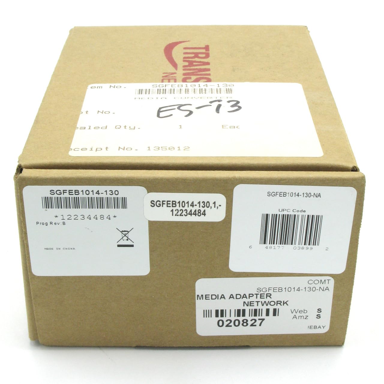 Transition Networks Stand-Alone 10/100/1000 Ethernet Media Converter (Sgfeb1014-130-Na)