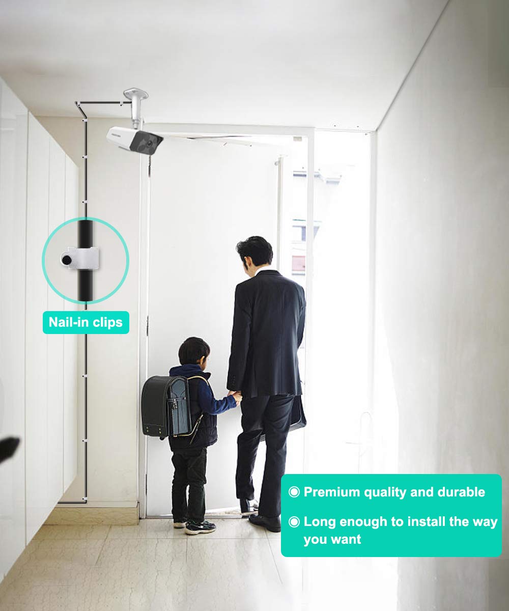 Itramax 10Ft 12V Dc Extension Cable (2 Pack),Dc 2.1Mm X 5.5Mm 5521 Power Supply Adapter Flat Extender Cord,Female To Male Wire F