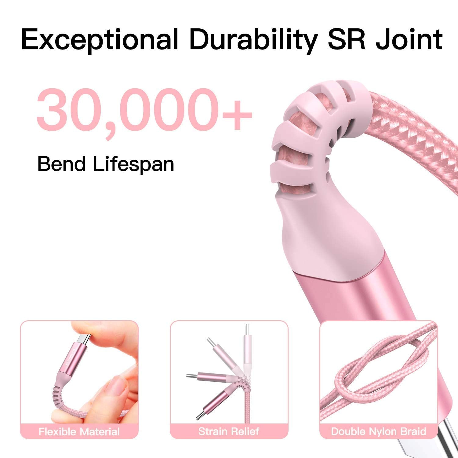Awnuwuy 15Ft Usb C To Usb C 100W Cable Pink (2 Pack), Long Usb Type C Charger Fast Charging Braided Cable Compatible With Iphone