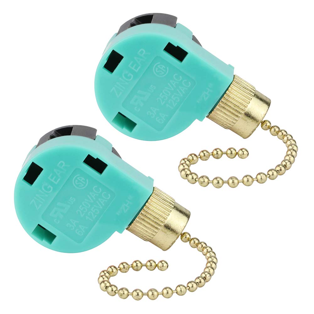 Dayone Ceiling Fan Switch 3 Speed 4 Wire Zing Ear Ze 268S6 Pull Chain Switch Control Replacement 3 Speed Control Switch Ceiling