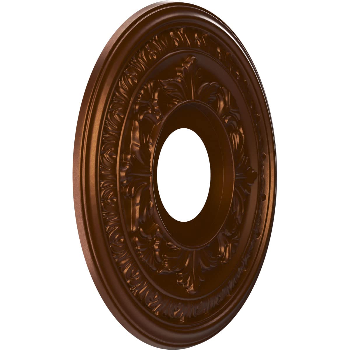 Ekena Millwork Cmp13Bacdc Baltimore Thermoformed Pvc Ceiling Medallion (Fits Canopies Up To 5 1/4), 13Od X 3 1/2Id X 3/4P, Metal