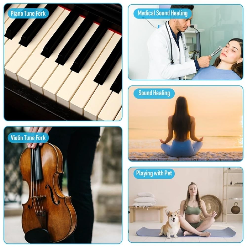 Feqsky Sound Therapy Tuning Forks 432Hz For Healing Repairing Nervous System Musical Instrument And Stress Reliever Testing Heal