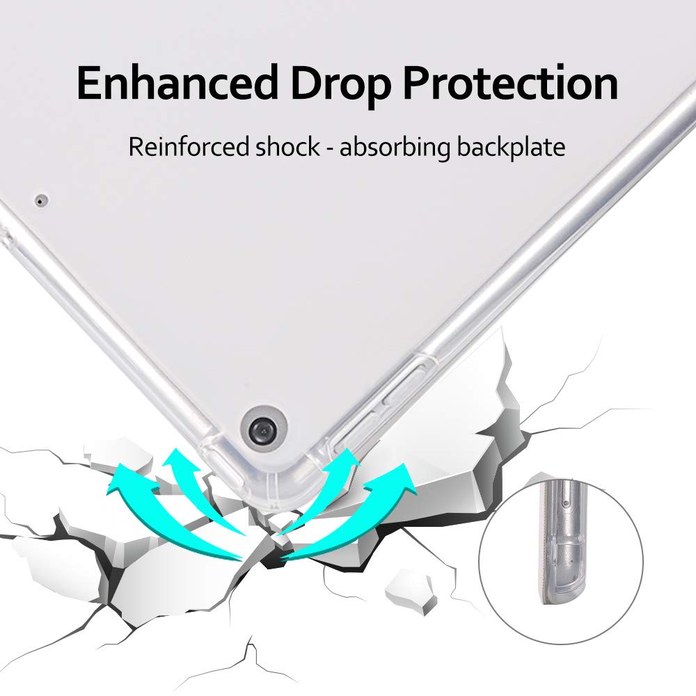 Idocolors Cute Ghost Face Pad Case White For Ipad 7Th/8Th/9Th Generation (Ipad 10.2 Inch Case 2019/2020/ 2021) White Anti Scratc