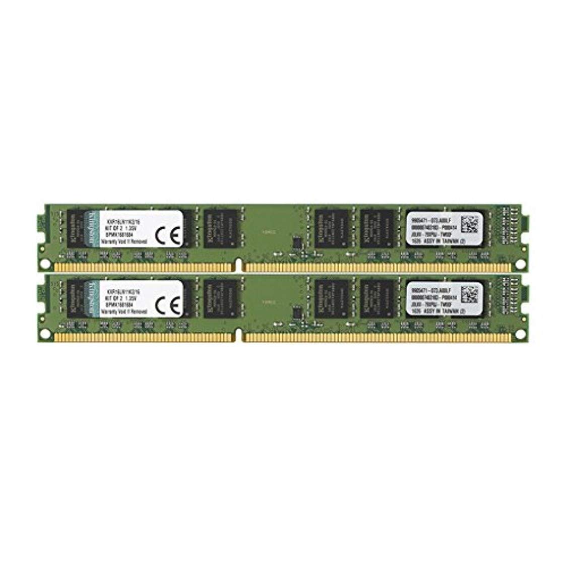 Kingston Valueram 16Gb Kit (2X8Gb) 1600Mhz Ddr3L Non Ecc Cl11 Dimm 1.35V Desktop Memory Kvr16Ln11K2/16