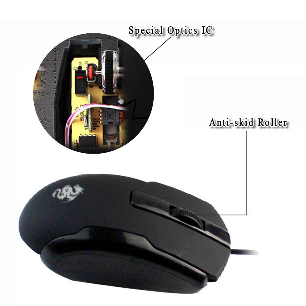 Wishlotus Left Handed Mouse Logo Laser Engraving And Matte Process 800 Dpi Resolution 3D Button Plug And Play Mini Usb Wired Mouse Suitable For Laptop