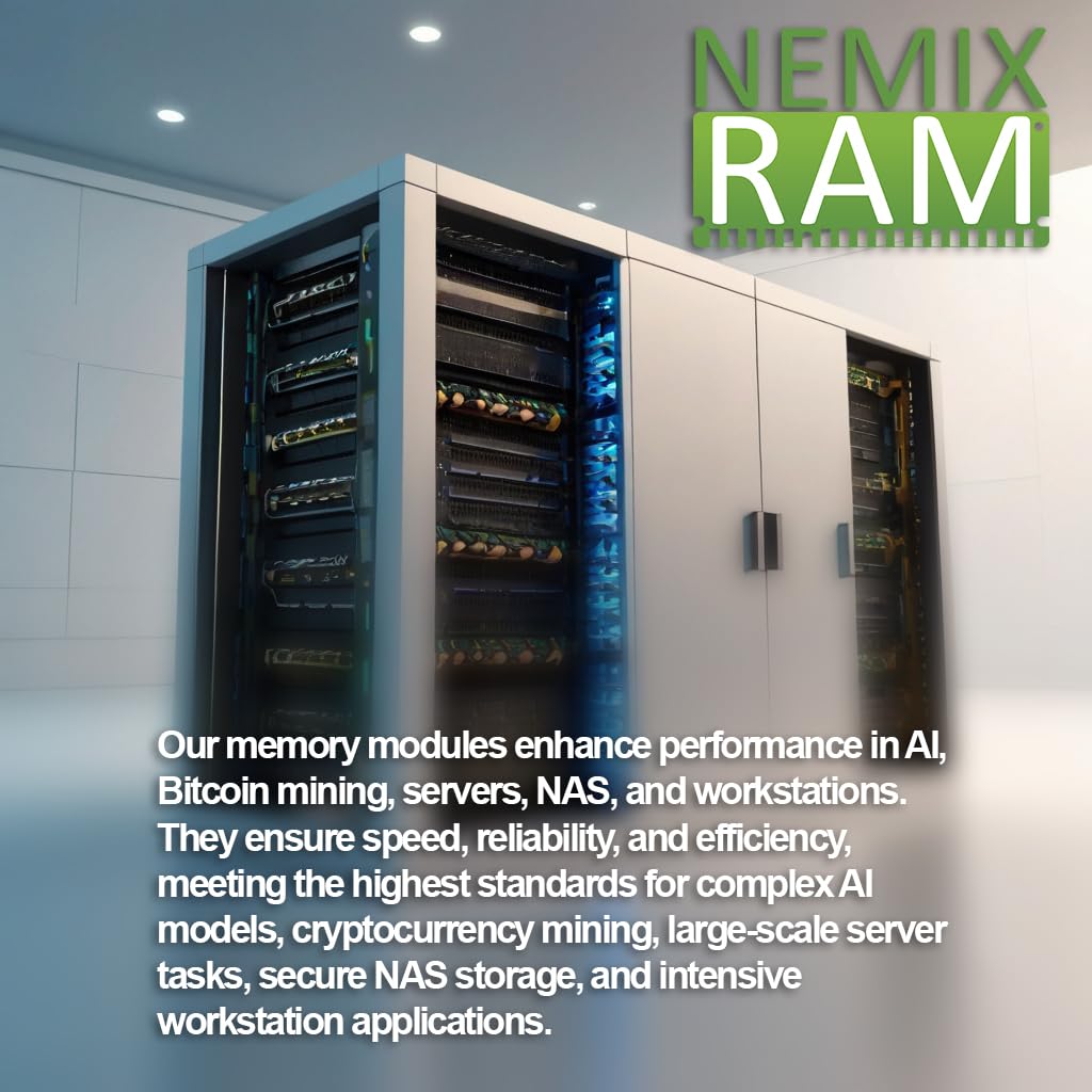 NEMIX RAM 32GB (2X16GB) DDR4 2666MHZ PC4-21300 ECC RDIMM Registered Server Memory Kit
