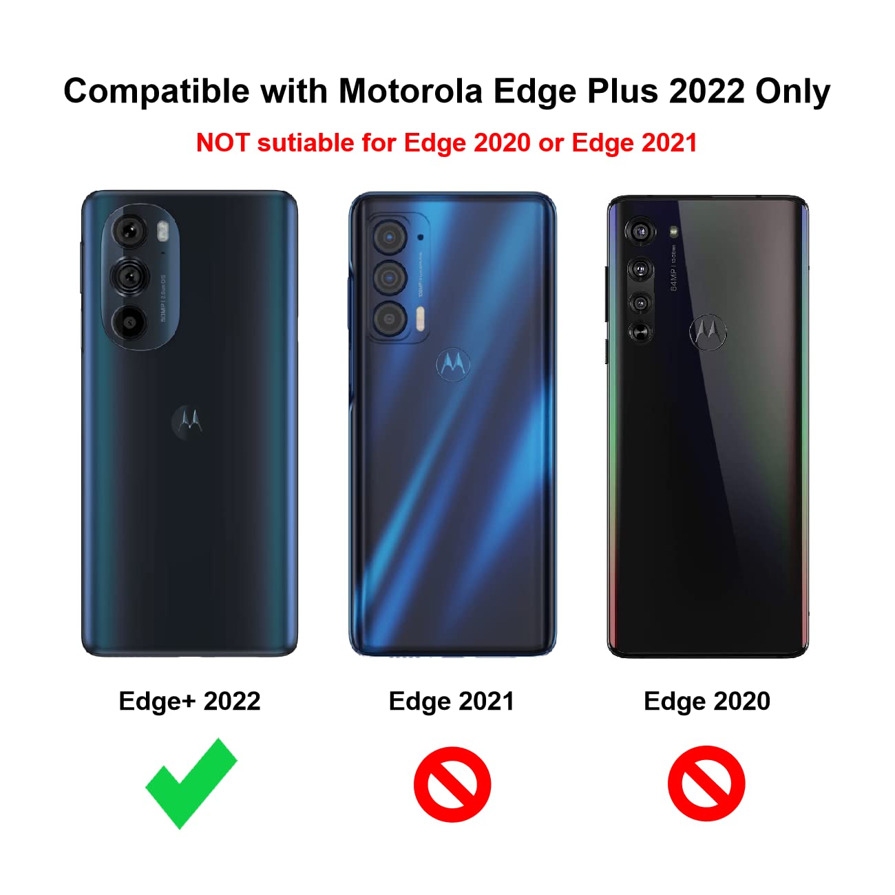 Cresee Phone Case for Motorola Edge Plus 2022 5G UW Crystal Clear Reinforced Corners Flexible TPU Transparent