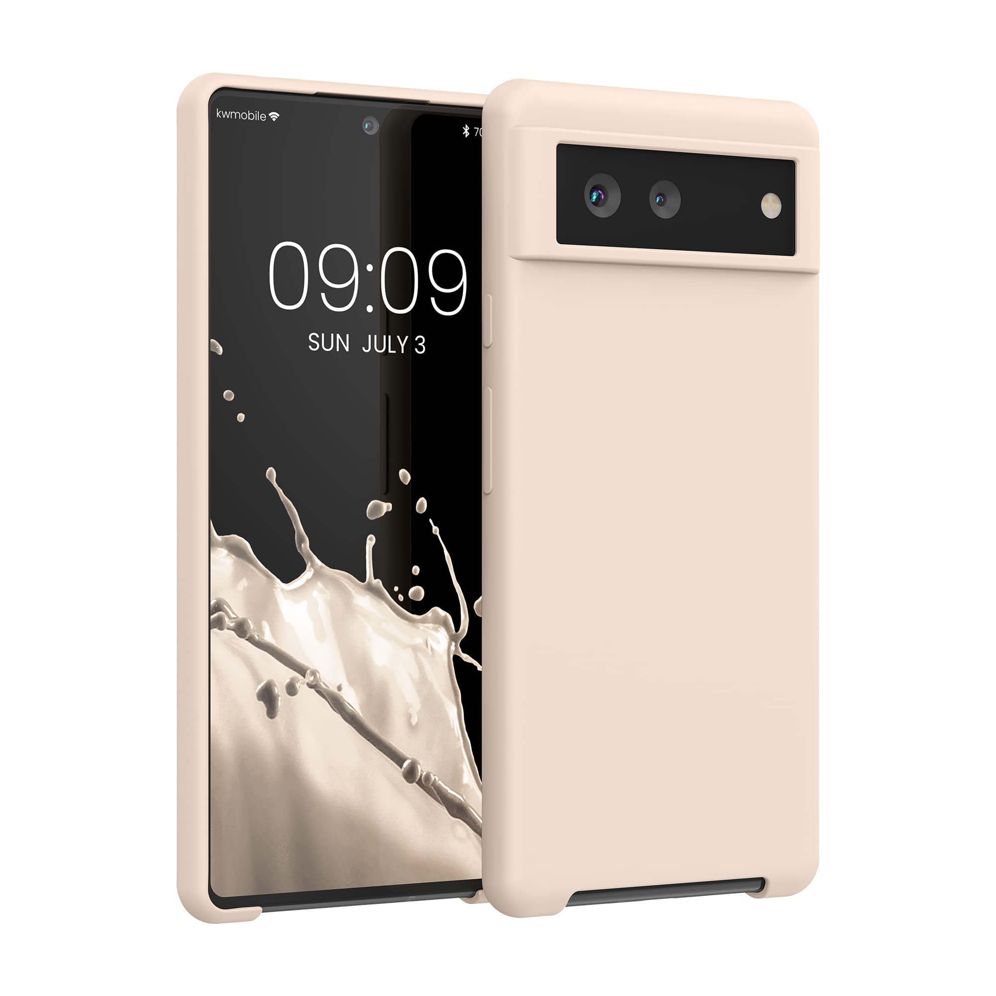 kwmobile Case Compatible with Google Pixel 6 Case - TPU Silicone Phone Cover with Soft Finish - Cream Matte