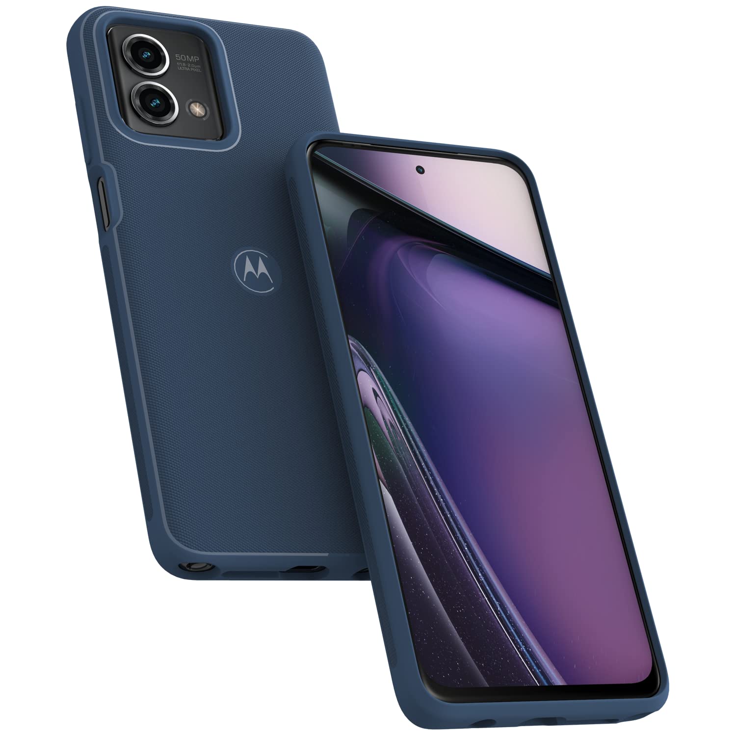 Motorola Moto G Stylus 5G (2023) Textured Protective Case  Dusk Blue   Precision Fit Shock Absorbing Cases For Enhanced Phone Gr