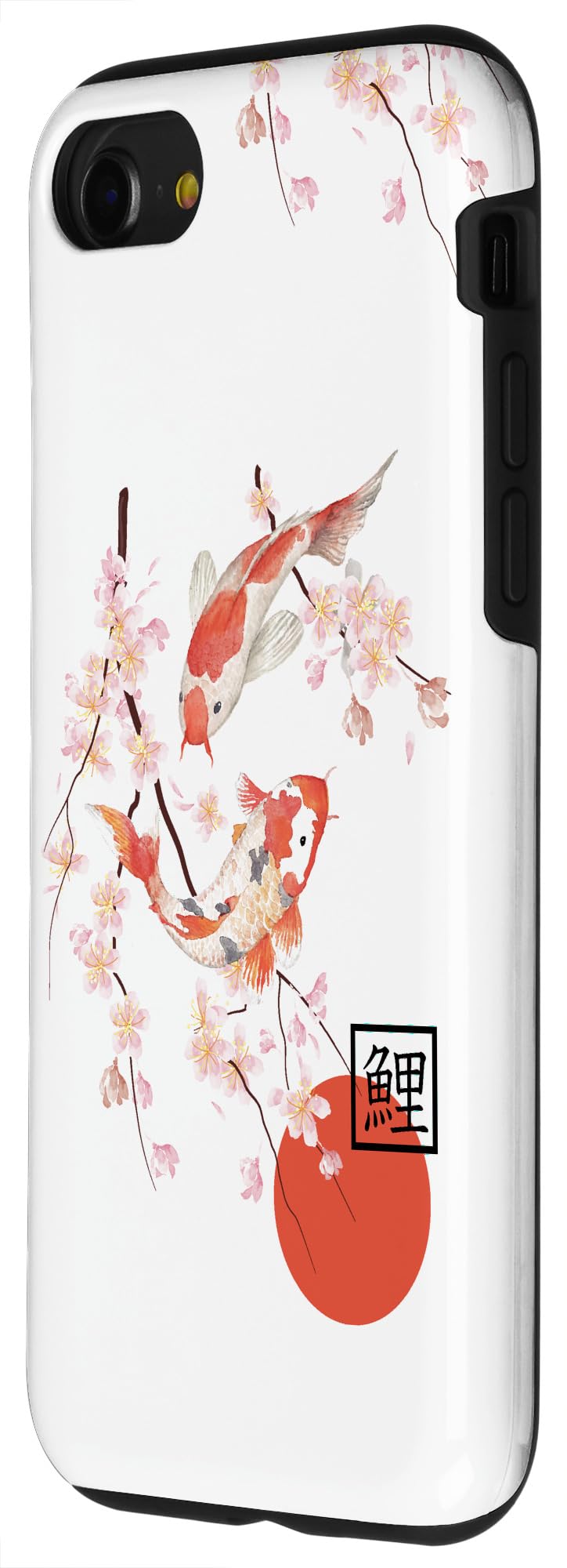 Japanese Cherry Blossom Koi Fish iPhone SE (2020) / 7 / 8 Phone Case Sakura Koi Carp Graphic Polycarbonate