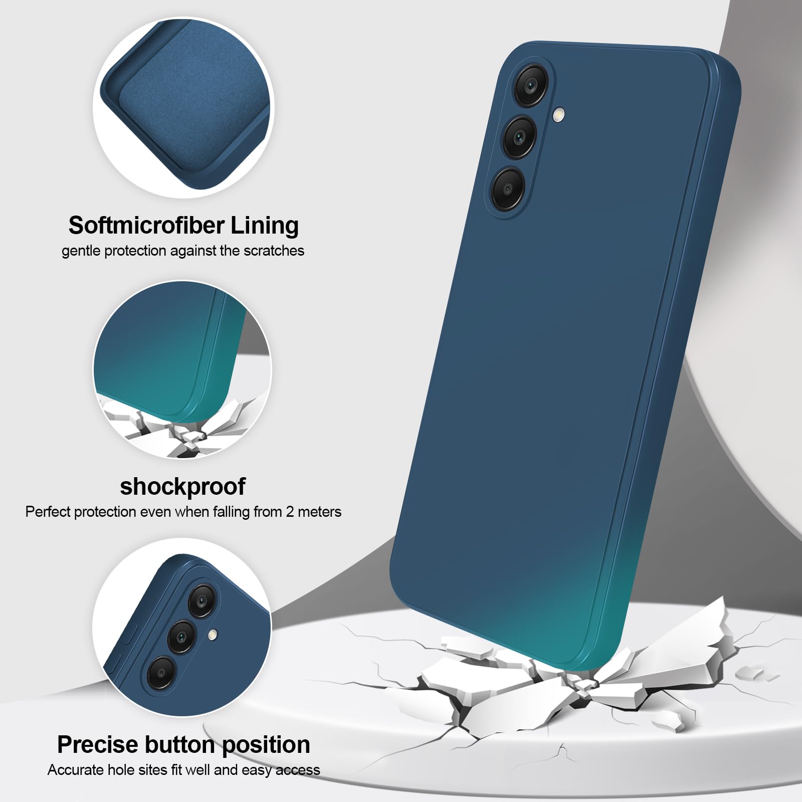 Giiyoon Silicone Case Compatible With Samsung Galaxy A25 5G, Full Body Silky Soft Touch Phone Case With Camera Protection, Shock