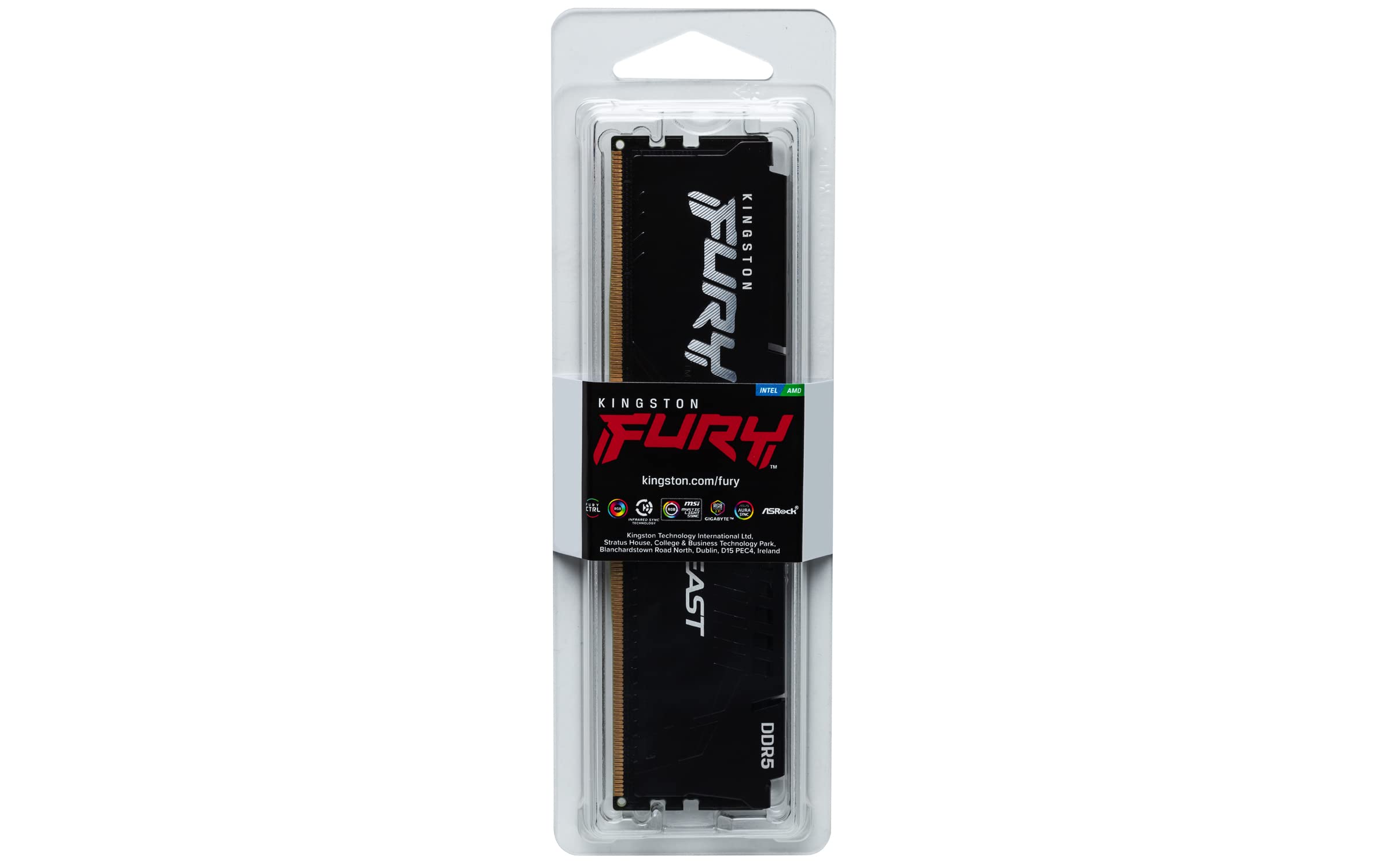 Kingston Technology Fury Beast Black 8Gb 5200Mt/S Ddr5 Cl40 Xmp 3.0 Ready Computer Memory Single Module Kf552C40Bb-8