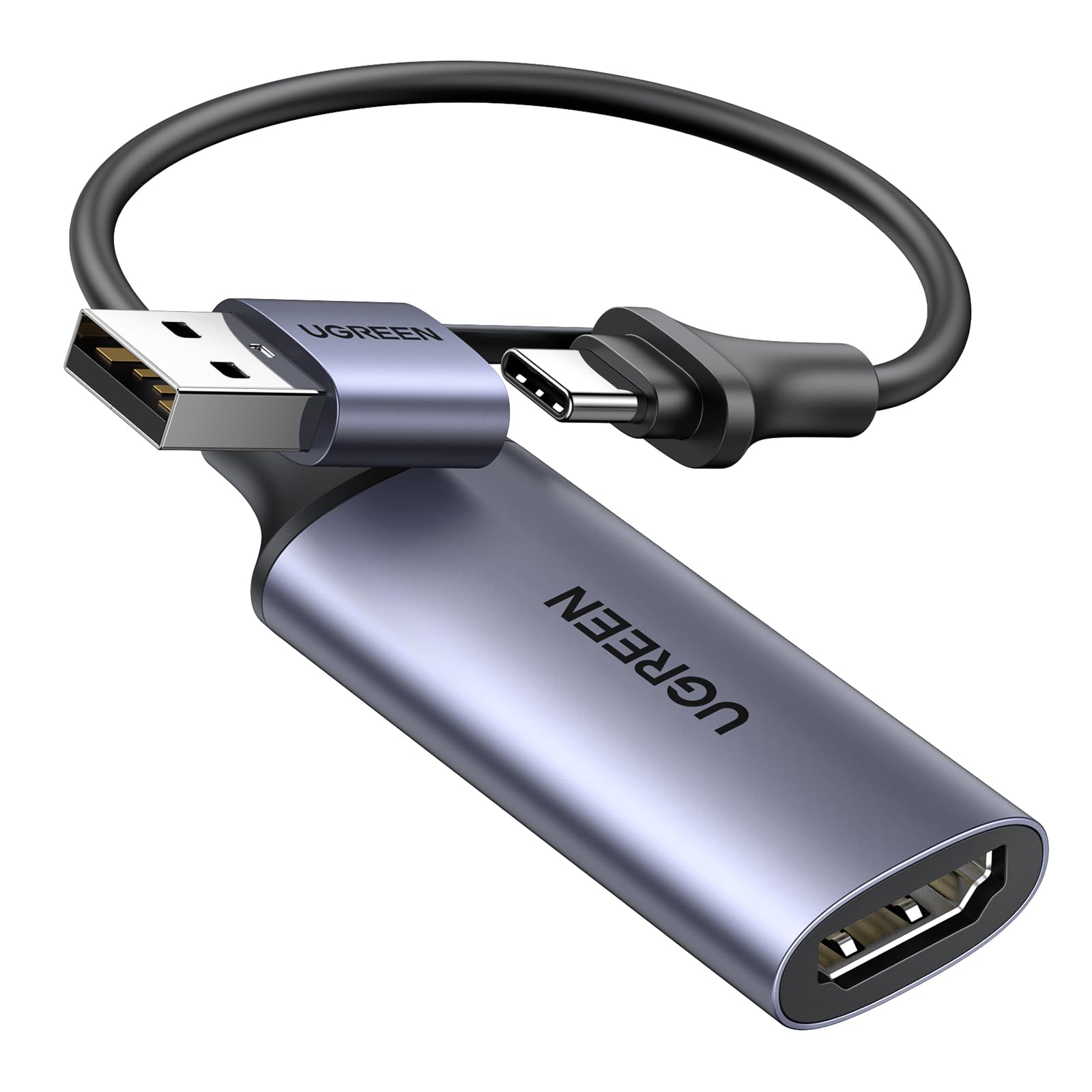 Ugreen Video Capture Card 4K Hdmi To Usb A/Usb C Hdmi Capture Card Full Hd 1080P Usb 2.0 Capture Video And Audio Recording For G