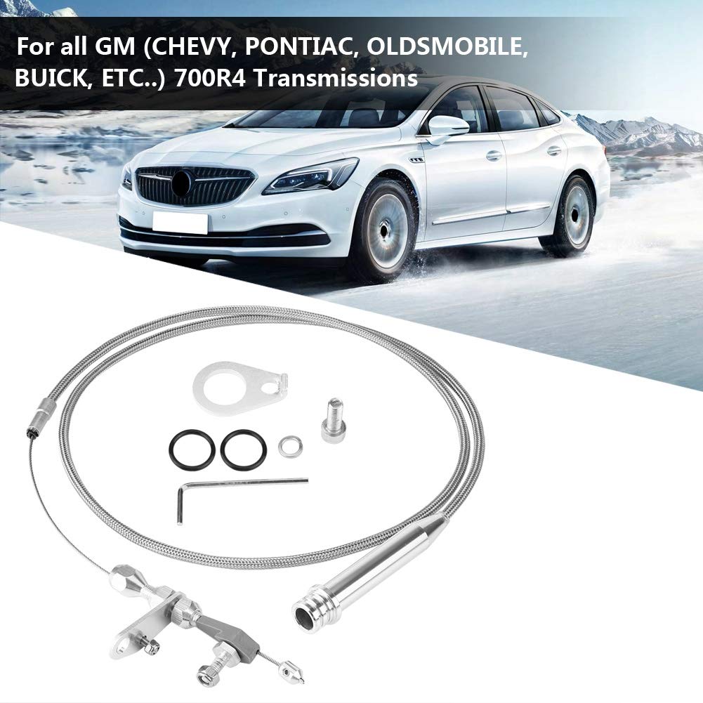 For 700R4 Kick Down Cable To Ls T Body Kickdown Cable,Braided Plastic Cable Detent For All 700R4,1.54M / 60.6In