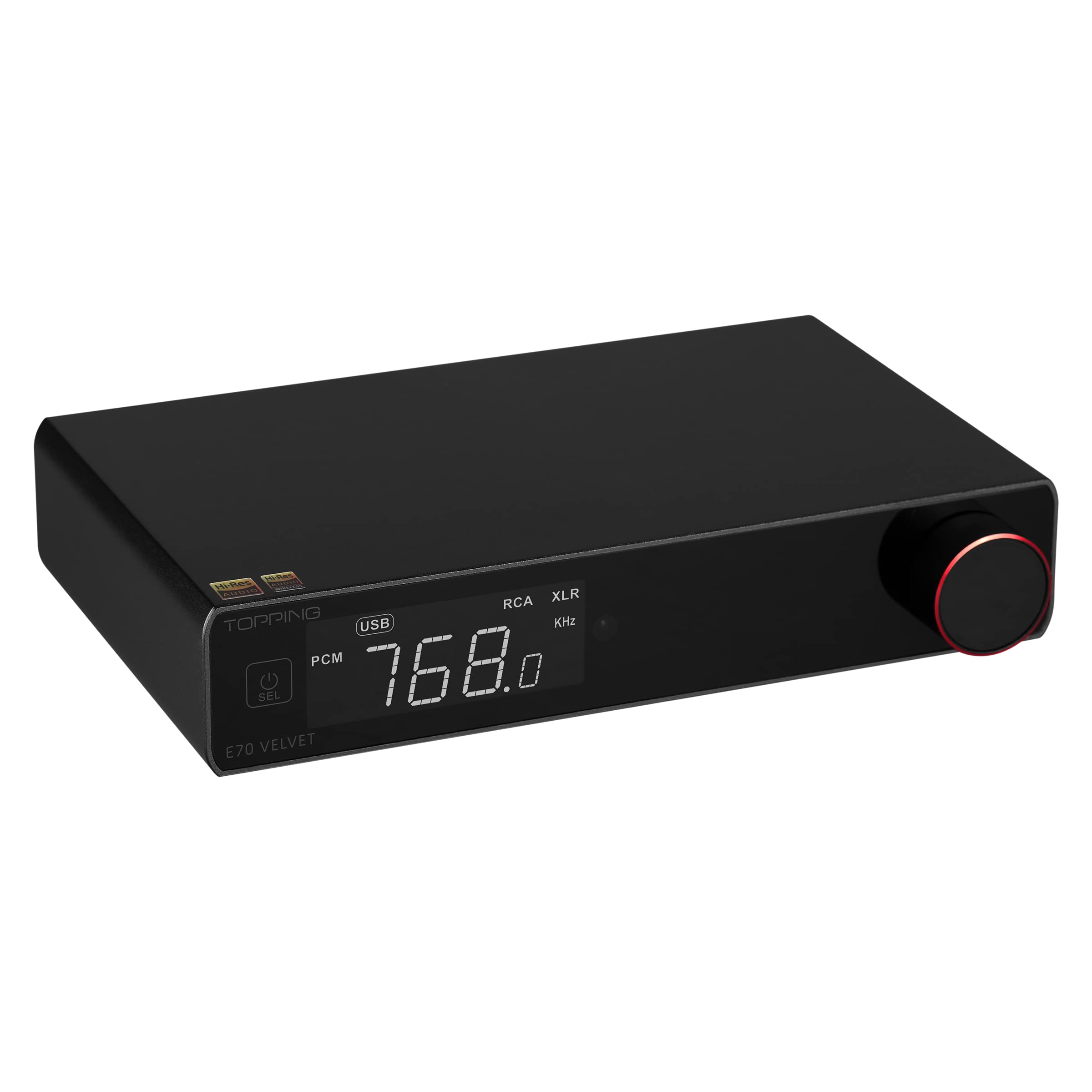 Topping E70 Velvet - High-Performance Dac With Ak4499Ex, Bluetooth 5.1 Ldac, Ultra-Low Thd+N, Selectable Output Levels, Usb Supp