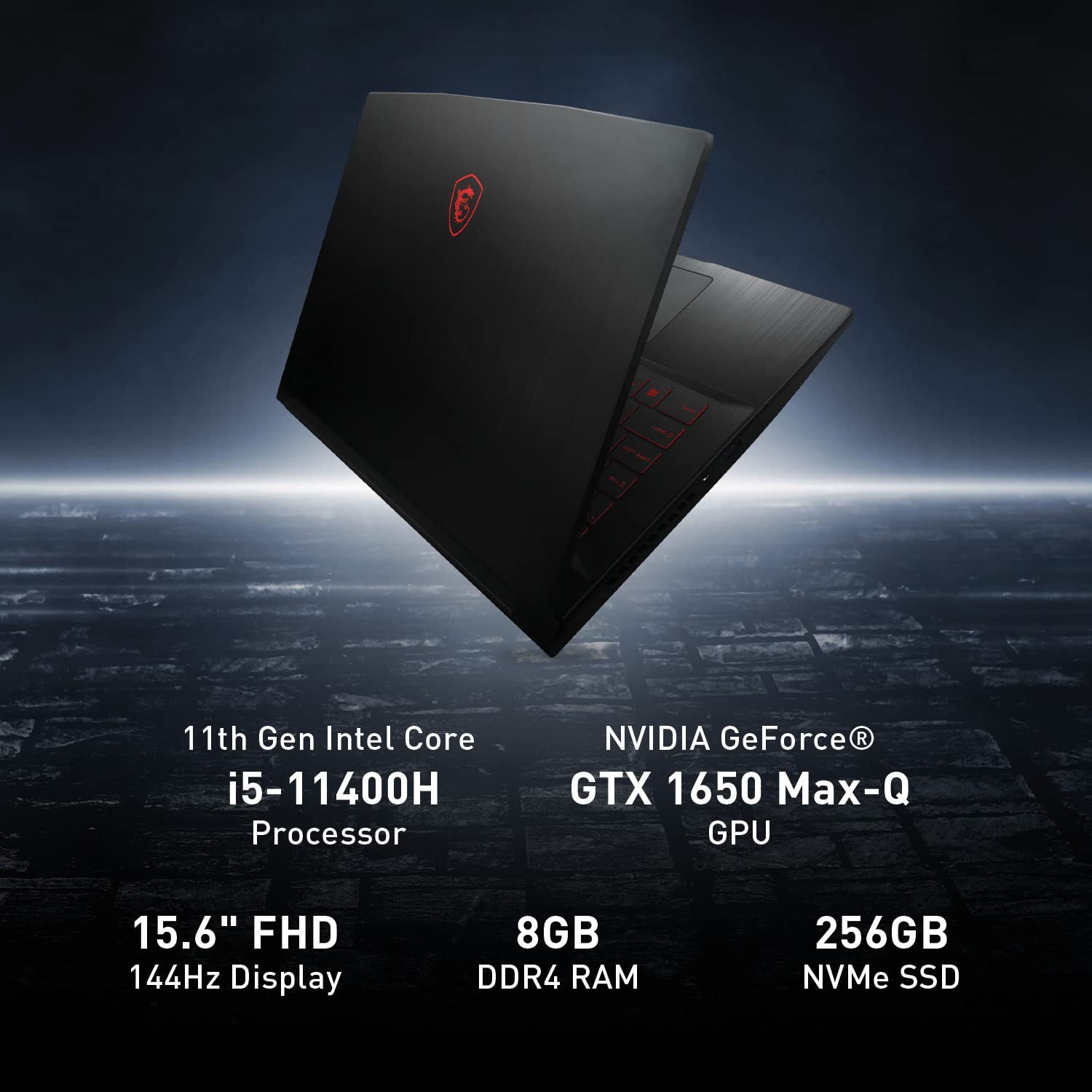 Msi Gv15 15.6'' 144Hz Gaming Laptop: Intel Core I5 11400H Gtx 1650 8Gb 256Gb Nvme Ssd, Wi Fi 6, Usb Type C, Nahimic 3 Audio Imme
