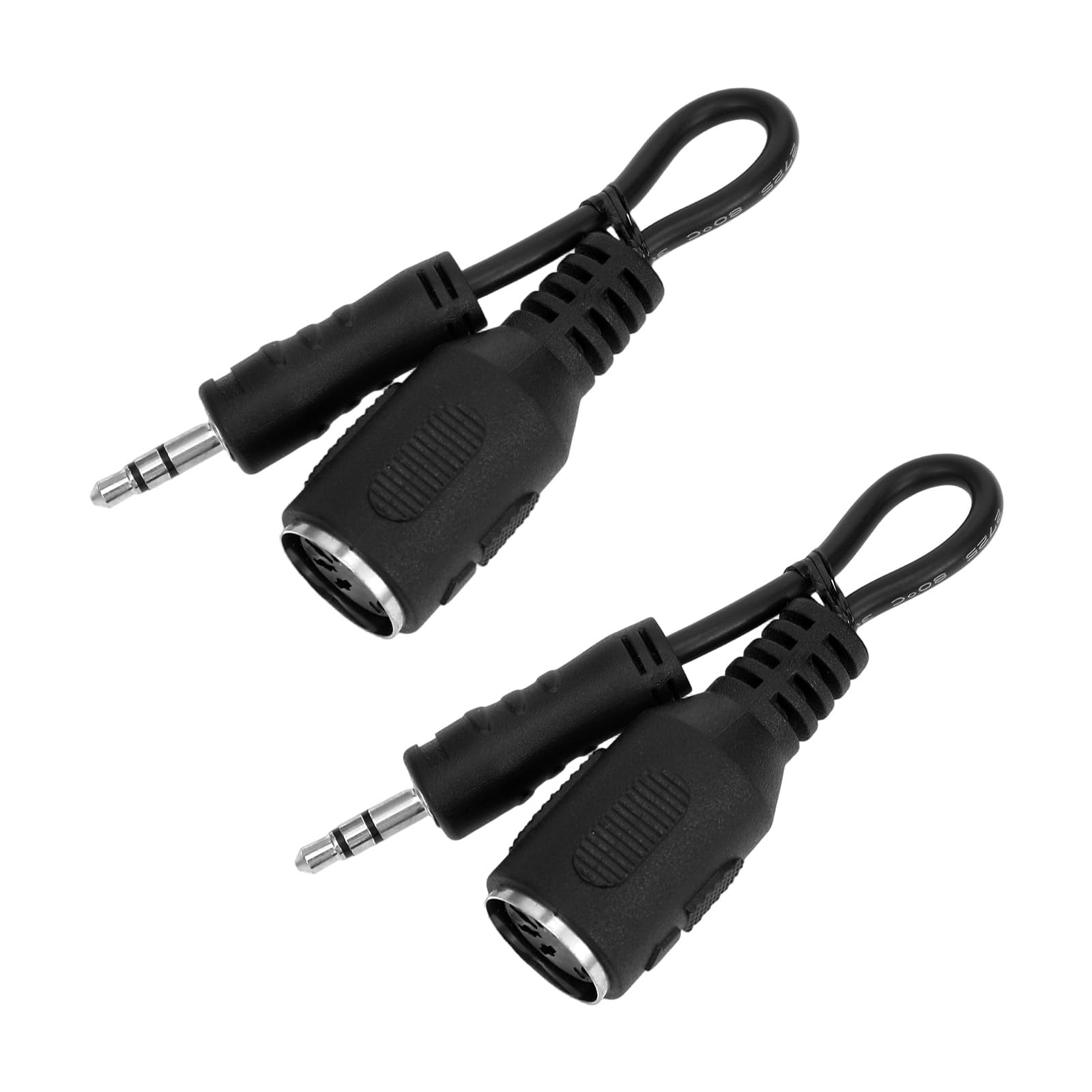 QfwdfcTrenz 2 Pack MIDI Cable Type-A MIDI to 3.5mm Adapter TRS Midis Cables Breakout Cables for Keyboards Synths & DAWs MIDIs Fe