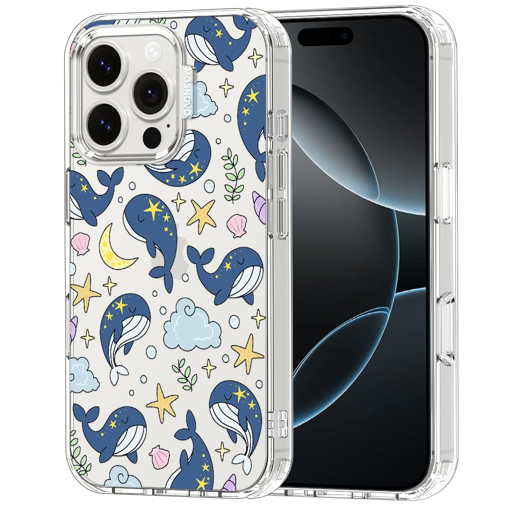 MOSNOVO for iPhone 16 Pro Case, Shockproof Military-Grade Protection 6.6ft Drop Tested, Clear Phone Case for iPhone 16 Pro, Moon