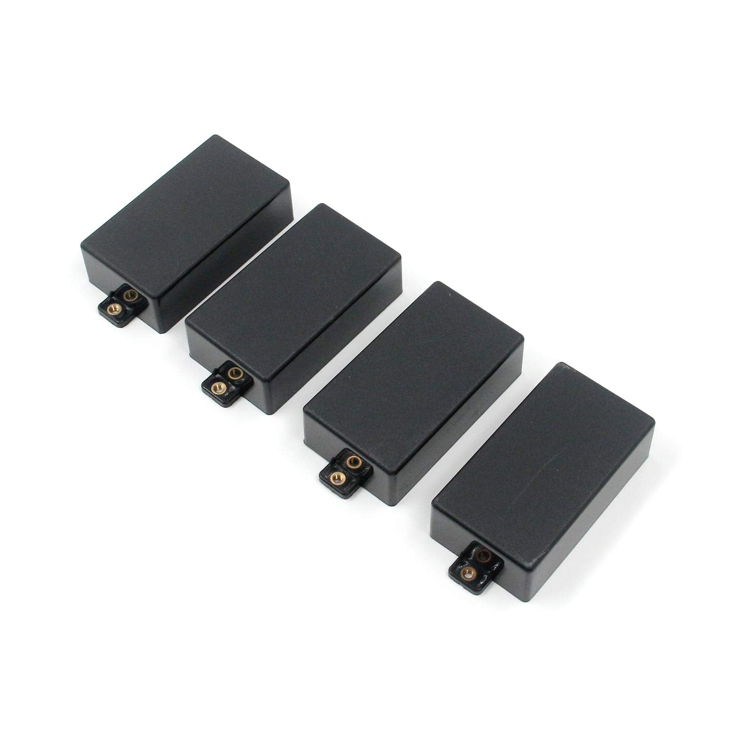 Farboat 4Pcs Humbucker Guitar Pickup Cover Plastic Guitar Parts (Black)