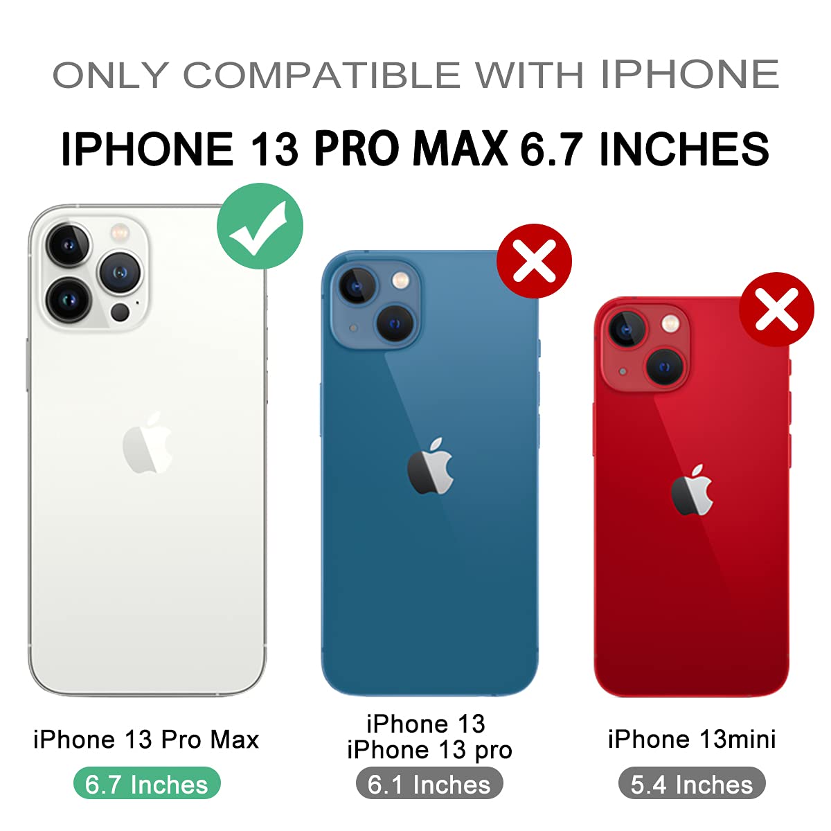 Dexnor For Iphone 13 Pro Max Case 67 Inch 2021, Built In Screen Protector And Kickstand] Heavy Duty Military Grade Protection Sh