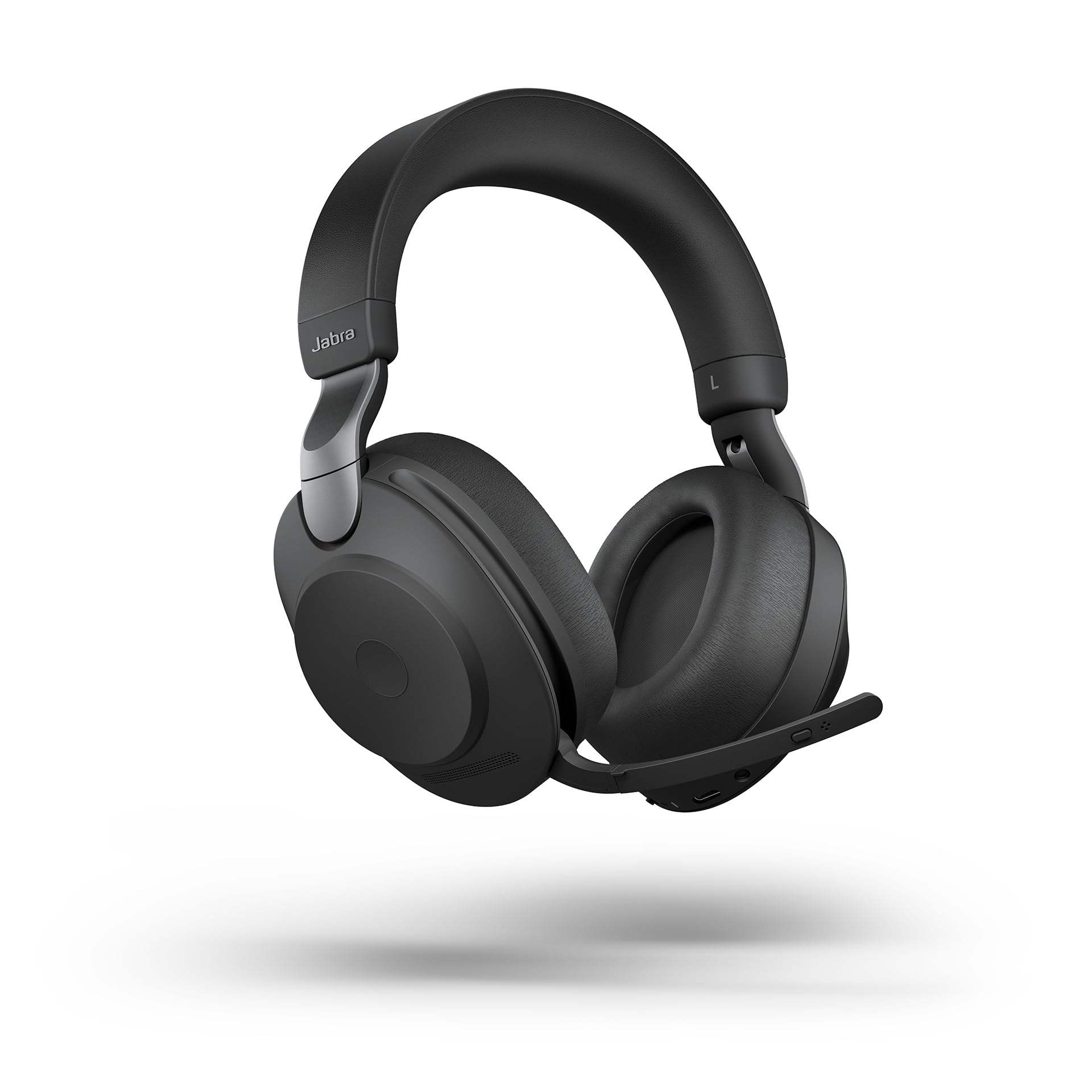 Jabra Evolve2 85 Wireless PC Headset - Noise Cancelling UC Certified Stereo Headphones with Long-Lasting Battery - USB-C Bluetoo