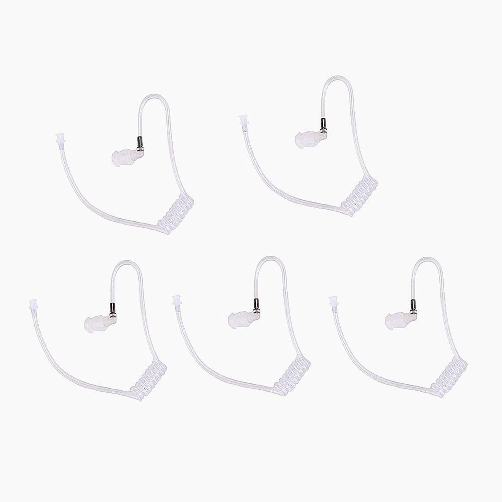 JEUYOEDE Replacement Acoustic Tube with Connector Compatible with Motorola Kenwood Surveillance Kit Earpiece Headset (5 Packs)