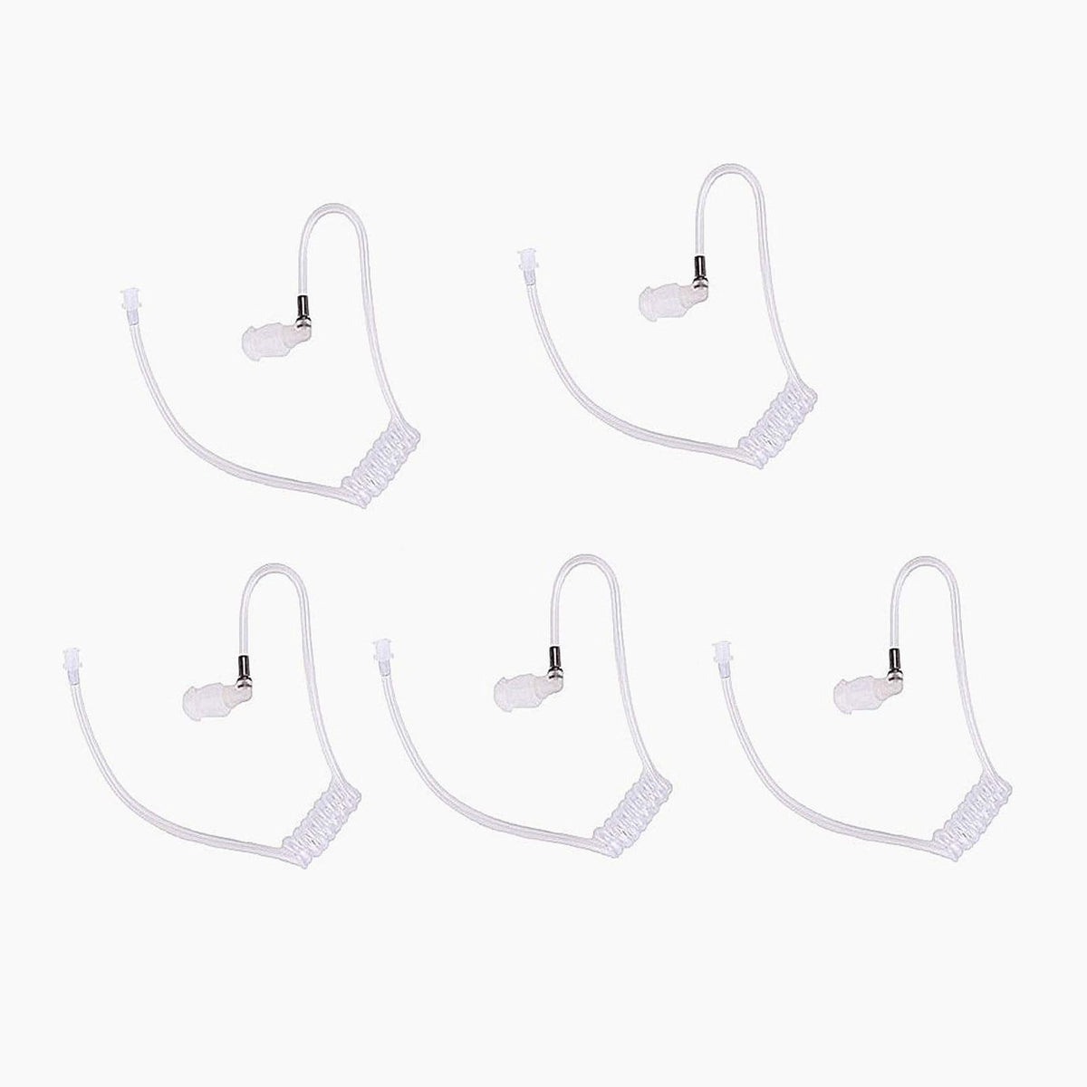 Jeuyoede Replacement Acoustic Tube With Connector Compatible With Motorola Kenwood Surveillance Kit Earpiece Headset (5 Packs)