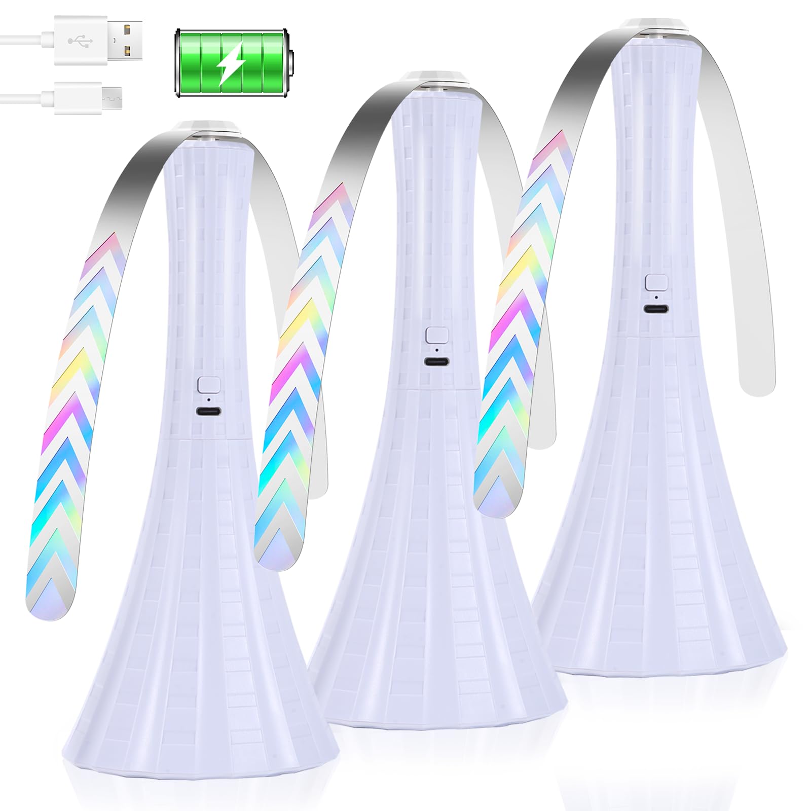 Rechargeable Fly Fans for Tables, Fly Fans for Outdoor Tables USB, Fly Fans to Keep Flies Away by Soft Blades, Food Fans for Cam