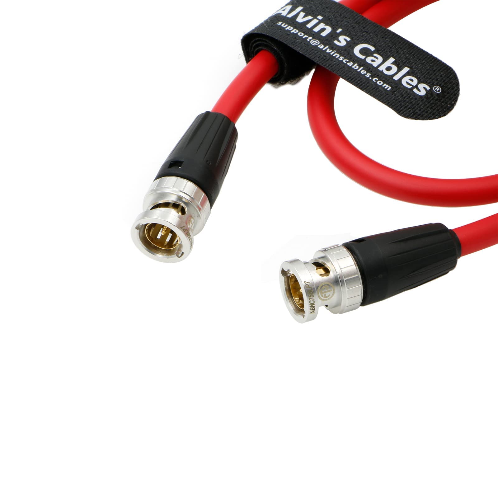 Alvin'S Cables 12G Bnc Coaxial Cable Hd Sdi Bnc Male To Male Original Cable For 4K Video Camera 50Cm|19.7Inches Red