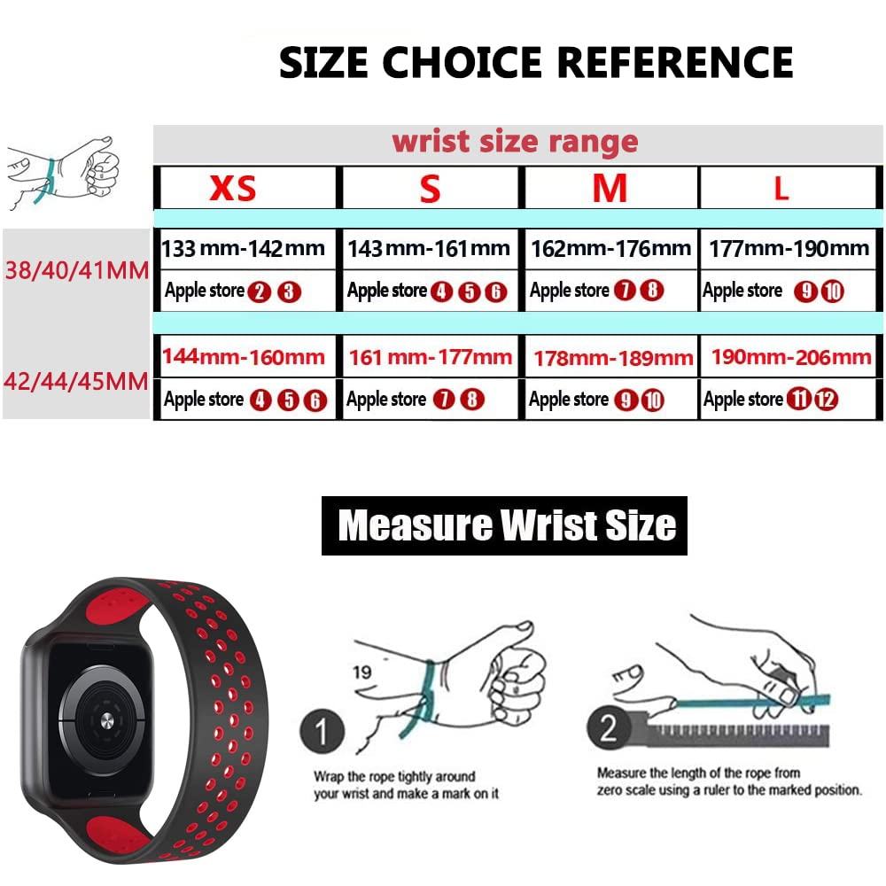 Almnvo Sport Silicone Solo Loop Bands For Apple Watch Bands 38Mm 41Mm 40Mm,Breathable Wristbands,Replacement Strap No Clasp For