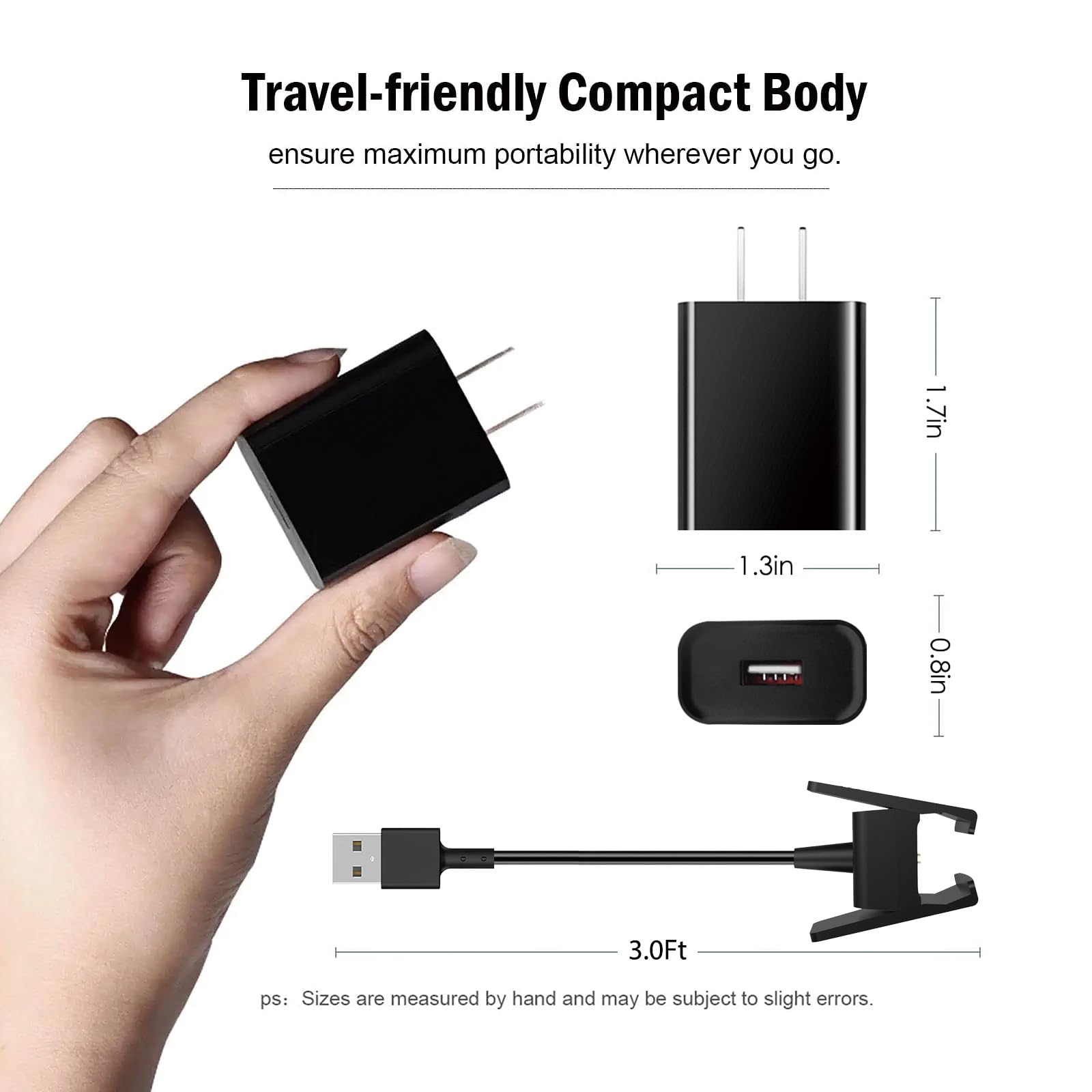 Wzhenb Fast Wall Charger For Fitbit Charge 2 Replacement Charger Dock Compatible Fitbit Charge 2 Heart Rate + Fb407 Smart Watch