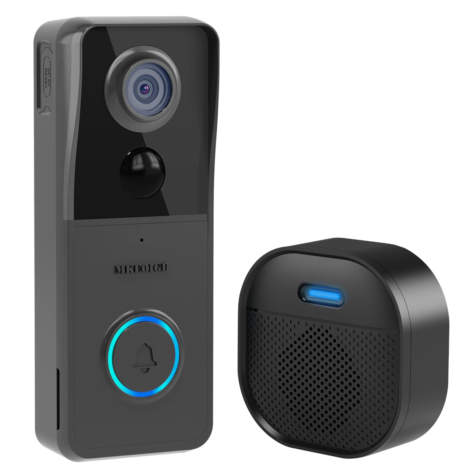 2K Hd Doorbell Camera Wireless With Included Ring Chime, Mkeolge Smart Video Doorbell For Home Security, Ai Human Detection, Two