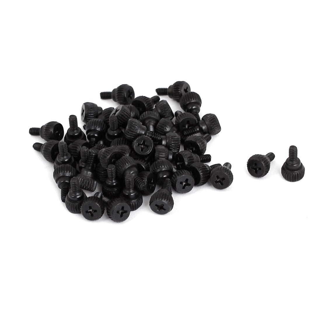 Uxcell Pc Computer Case Thumbscrews 6# 32 M3.5 Thumb Screws Black 50 Pcs