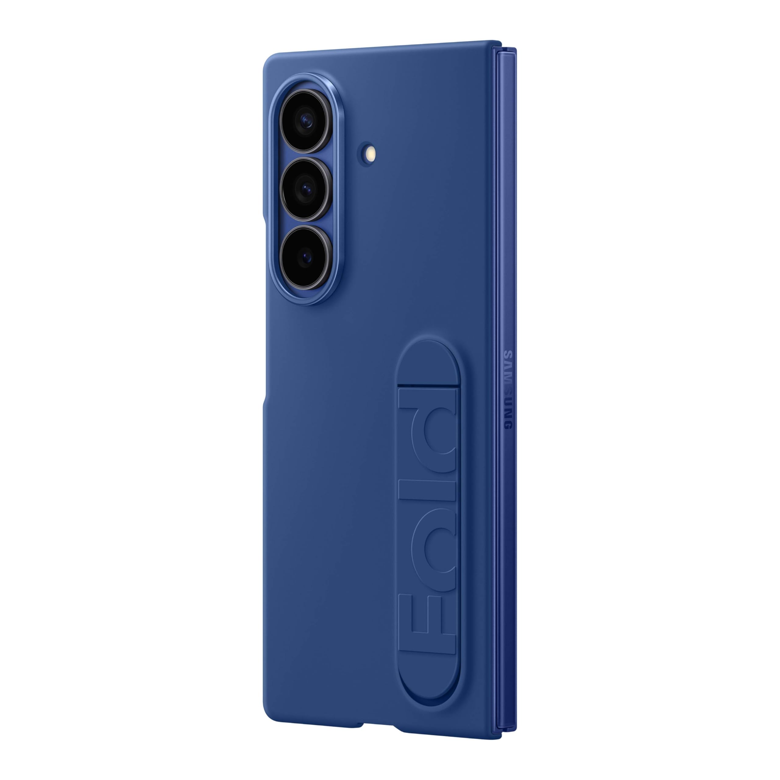 Samsung Galaxy Z Fold7 Silicone Phone Case, Protective Cover With Stand, Secure Grip, Soft, Comfortable Design, Us Version, Navy