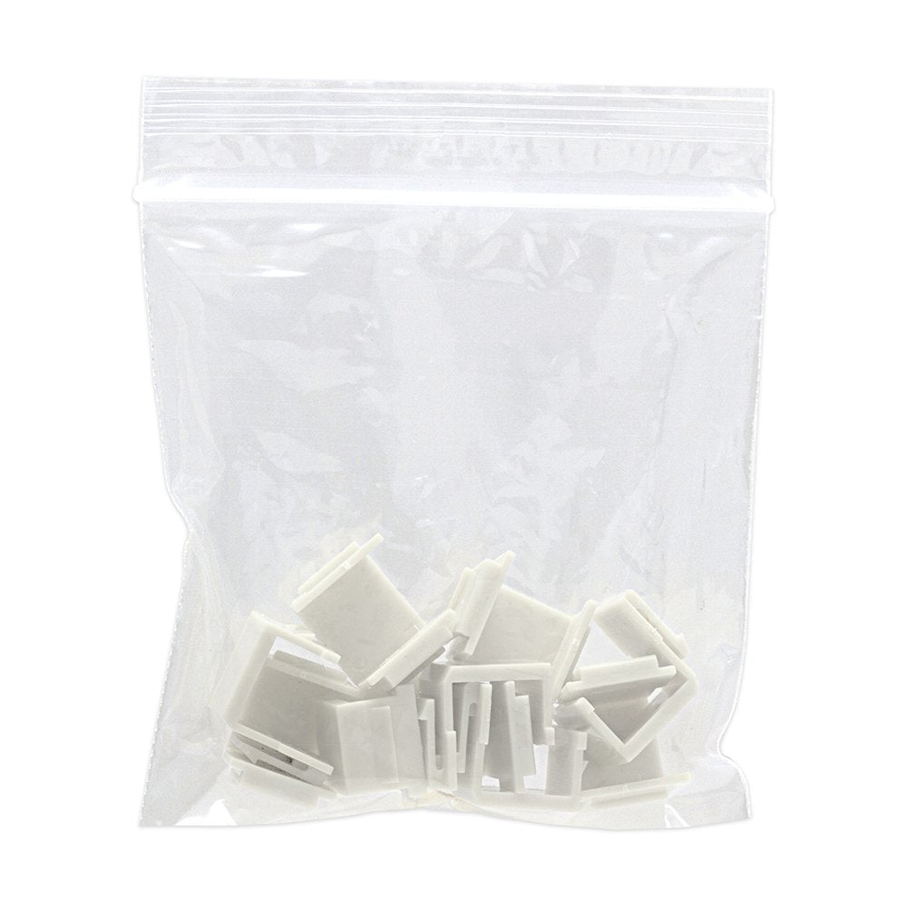 Cmple Blank Keystone Jack Inserts For Keystone Wallplate, Blank Insert For Wall Plate   10 Pack, White