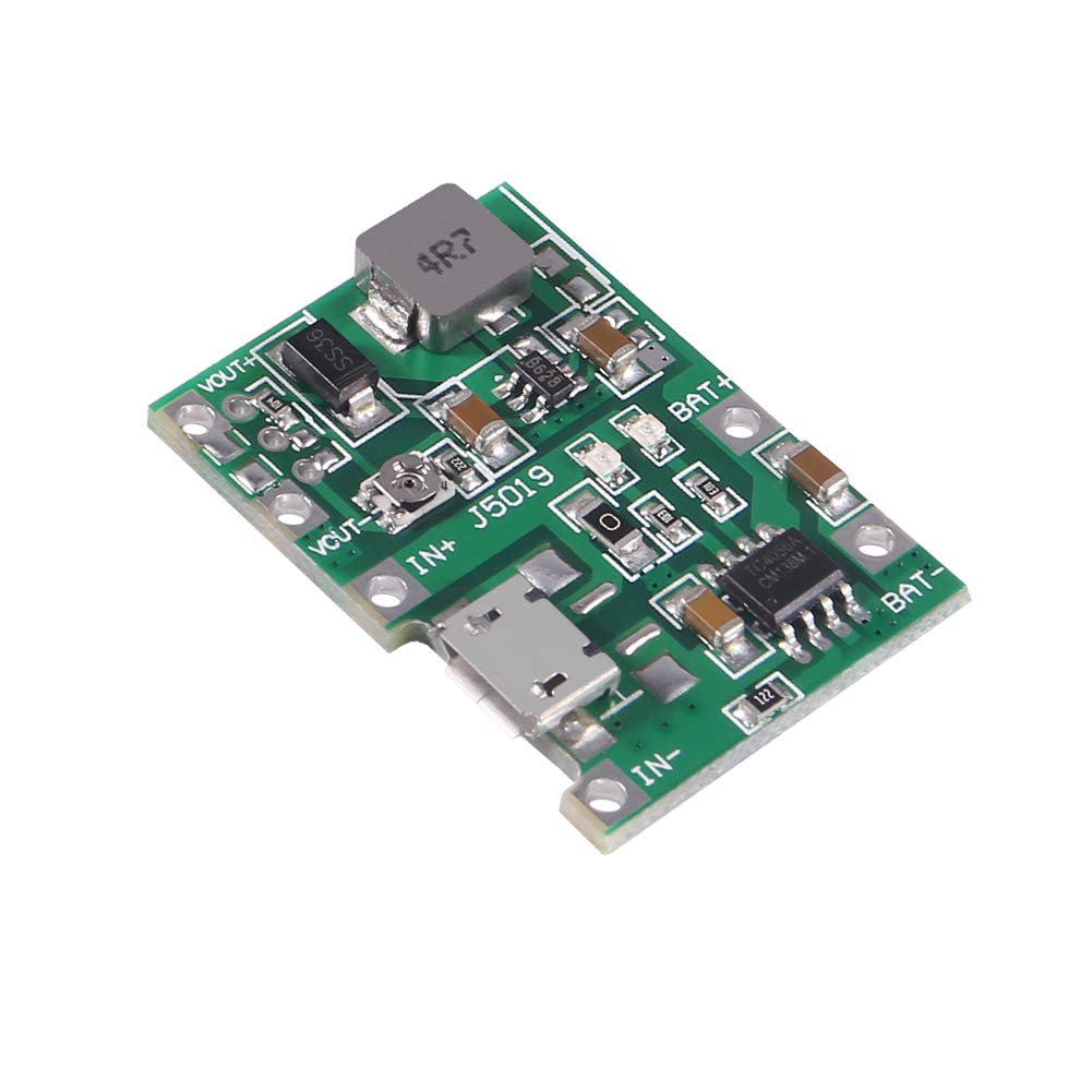 Aitrip 6Pcs 2A Usb 18650 Lithium Li Ion Battery Charger Module Boost 3.7V To 5V 9V 12V Adjustable Dc Dc Step Up Boost Module Tp4