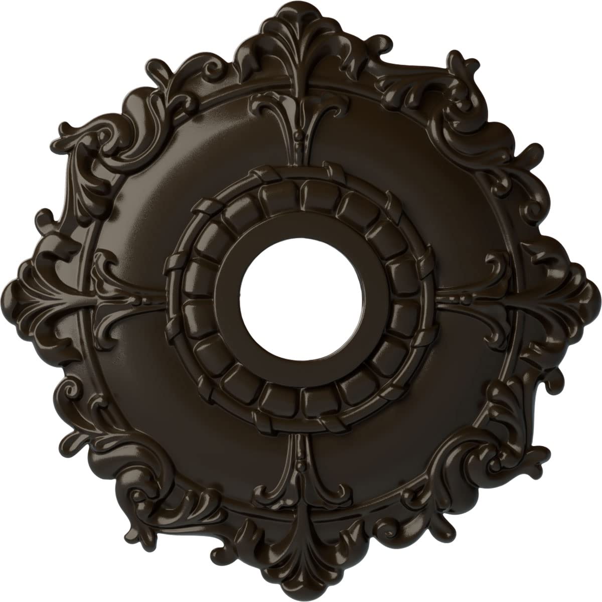 Ekena Millwork CM18RLSHF Riley Ceiling Medallion, 18 OD x 3 1/2 ID x 1 1/2 P, Stone Hearth