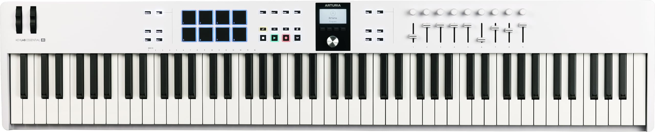 Arturia Keylab Essential 88 Mk3   88 Key Usb Midi Controller Keyboard With Analog Lab V Software Included, White