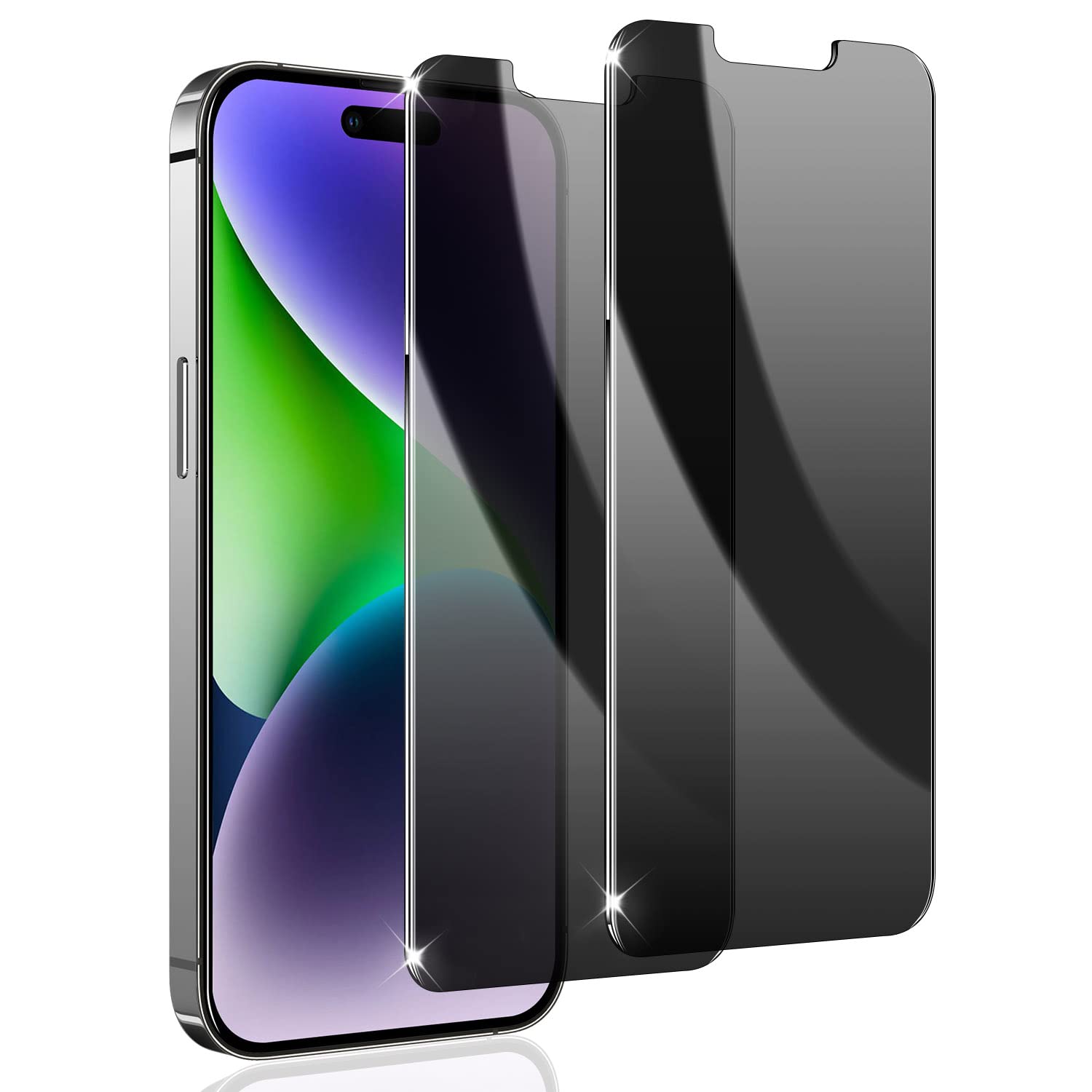 Sorlnern For [2 Pack] Privacy Screen Protector For Iphone 13 Pro Max/14 Plus 6.7 Inch, Anti Spy Private Full Coverage Bubble Fre