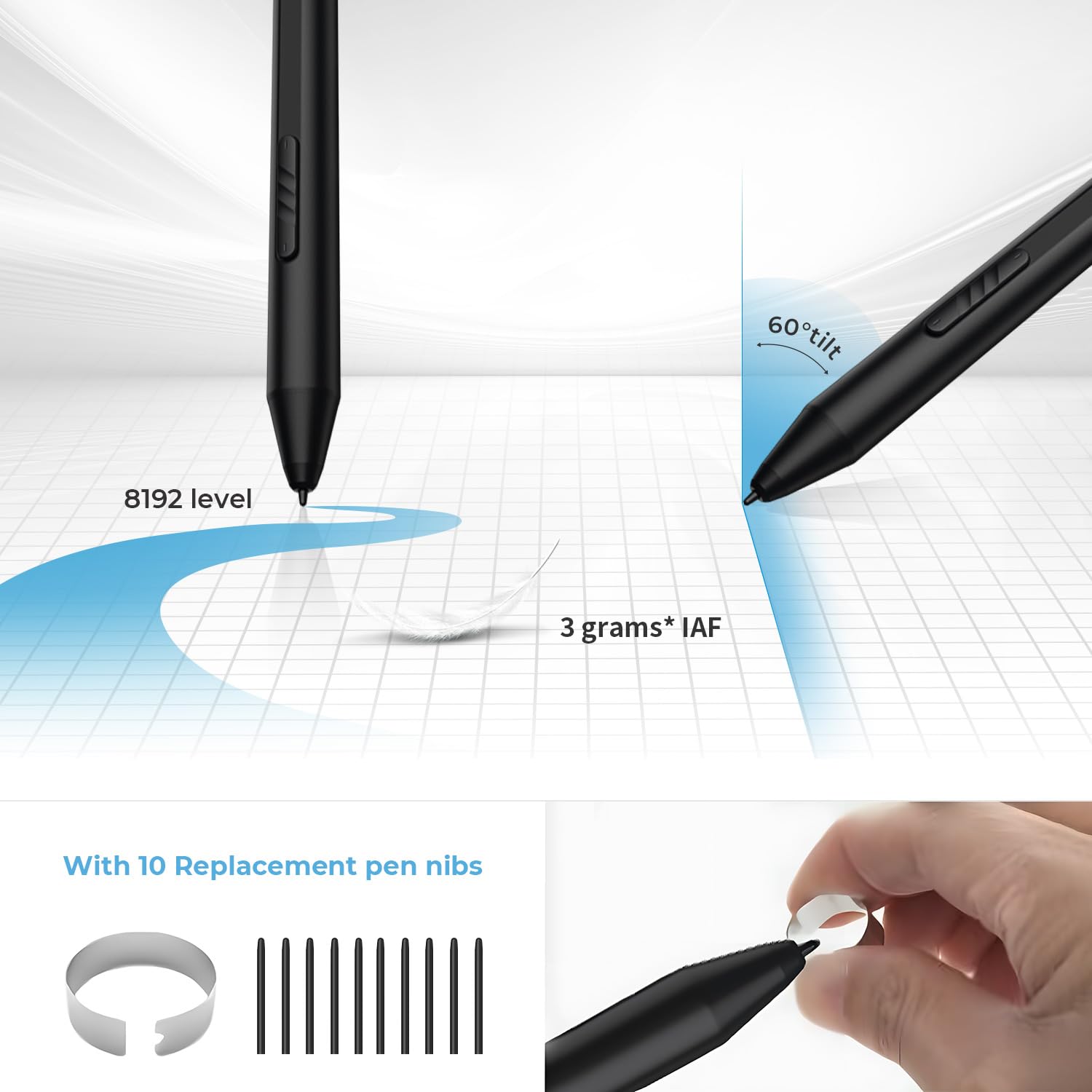 Xppen Deco Lw Wireless Drawing Tablet- 10X6 Bluetooth Graphic Tablet With Battery-Free X3 Digital Stylus Wireless Drawing Pad Co