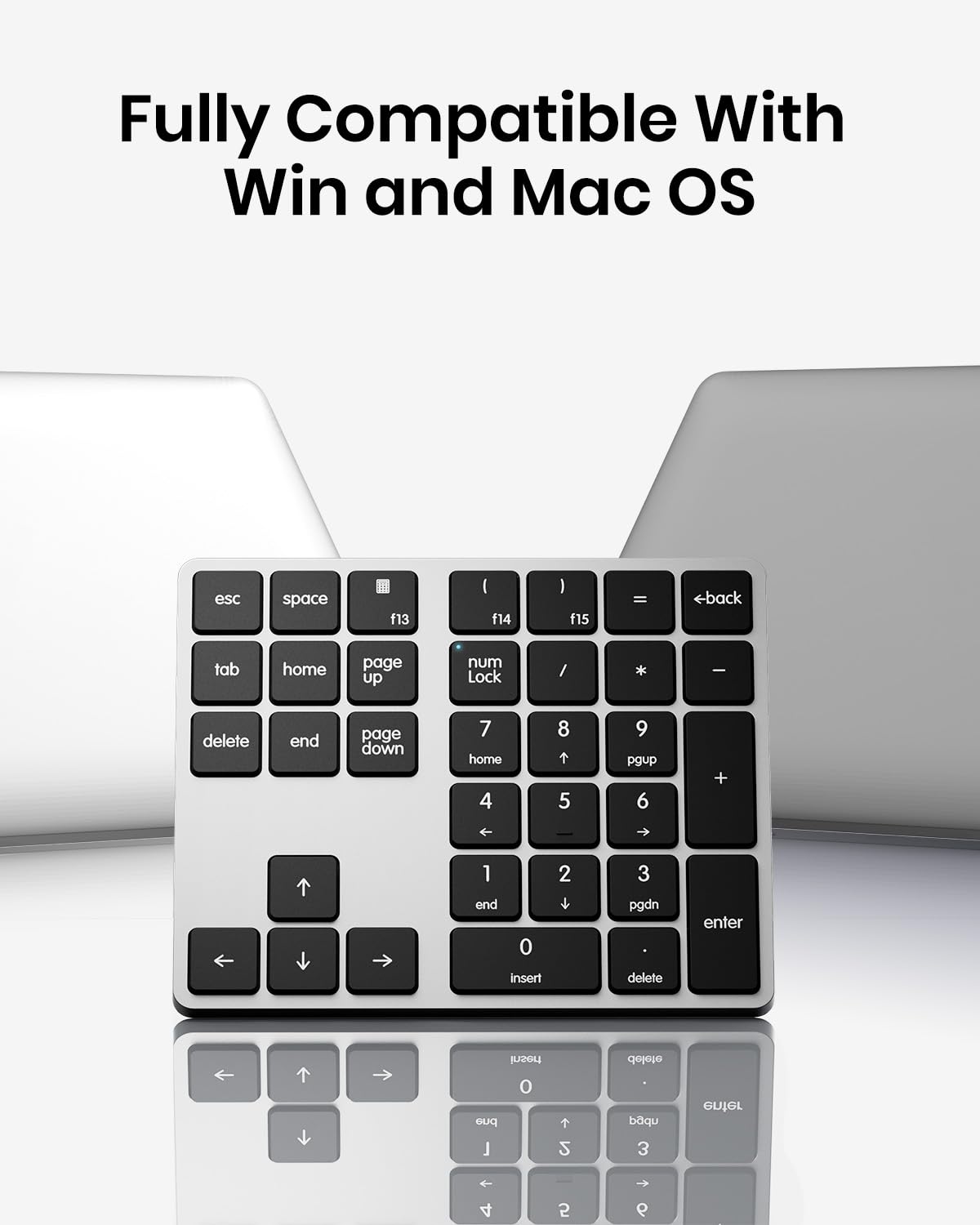 Kisnt Wired Usb C Number Pad, 34 Key Numeric Keypad Slim Type C Numpad Portable 10 Key Usb Keypad For Laptop, Apple Mac Imac Mac