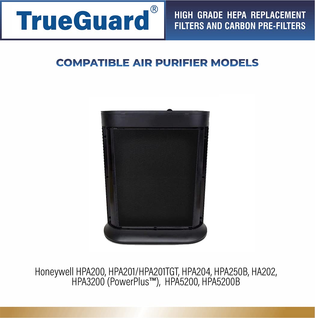 Trueguard Air Purifier Replacement Pre Filters For Hpa200 Series | 12 Pack Of Pre Cut Activated Carbon Prefilters | Precision Fi