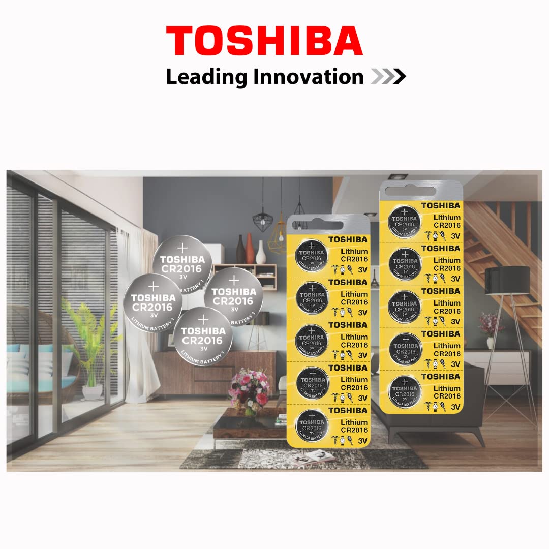 Toshiba Cr2016 3 Volt Lithium Coin Battery (15 Batteries)