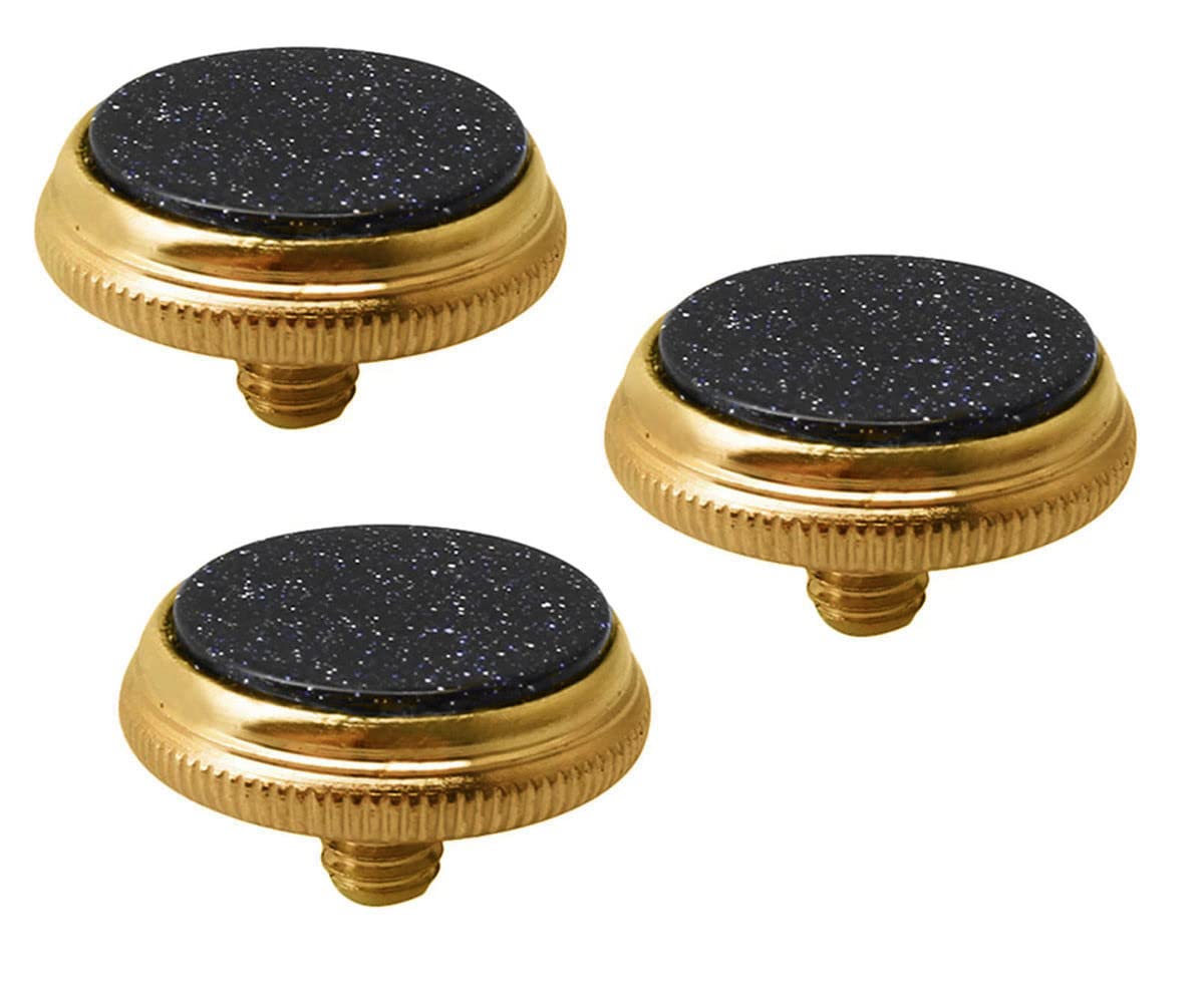 Jiayouy Gold Starry Sky Inlay Trumpet Finger Buttons For Trumpet Accessory Replacement 3 Pcs