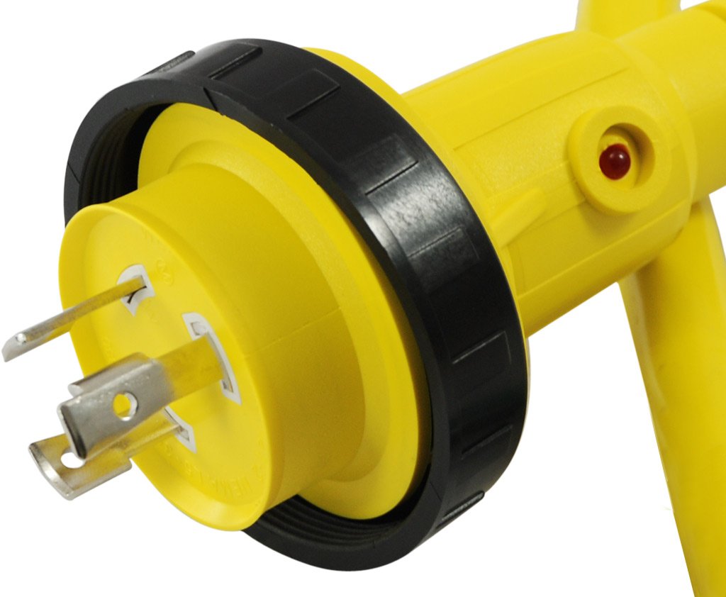 Conntek 17105-050Re Marine Shore Power 30 Amp Cordset With Light Indicator (Yellow, 50-Feet)