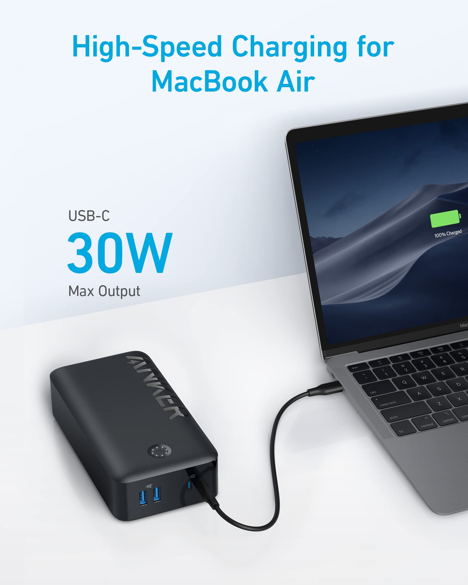 Anker Portable Charger, Power Bank, 40,000Mah 30W Battery Pack With Usb C High Speed Charging, For Macbook, Iphone Iphone 15/15