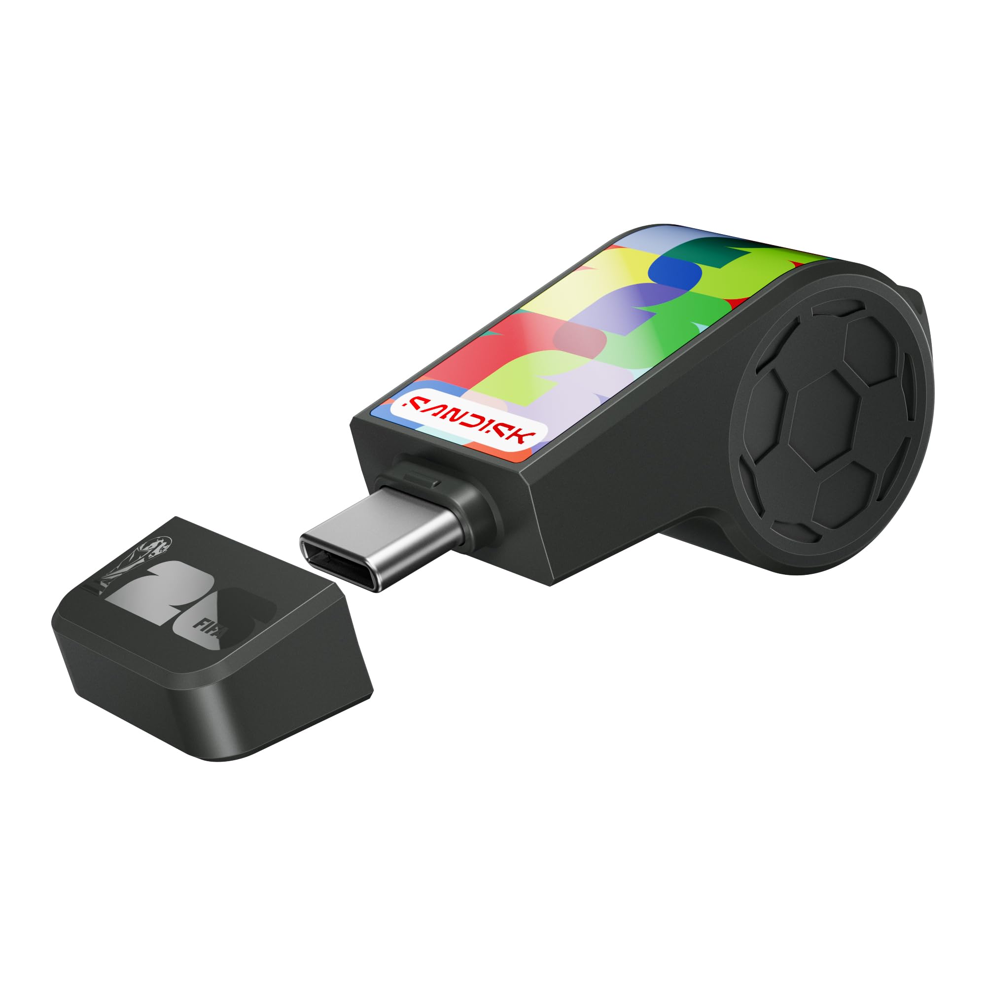 SANDISK 64GB USB-C Flash Drive, FIFA World Cup 2026 Edition - Up to 300MB/s Transfer speeds, USB 3.2 Gen 1, USB Type-C - Black -