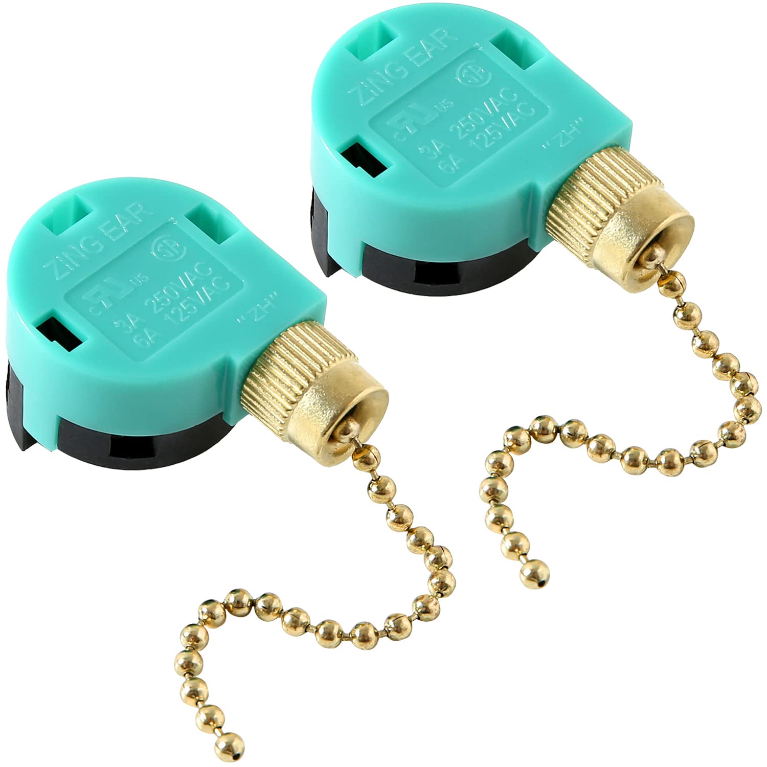 Akahttbn Ceiling Fans Switch Zing Ear Ze 268S6, 3 Speed 4 Wire Pull Chain Cord Appliances Switch Speed Control Replacement Parts